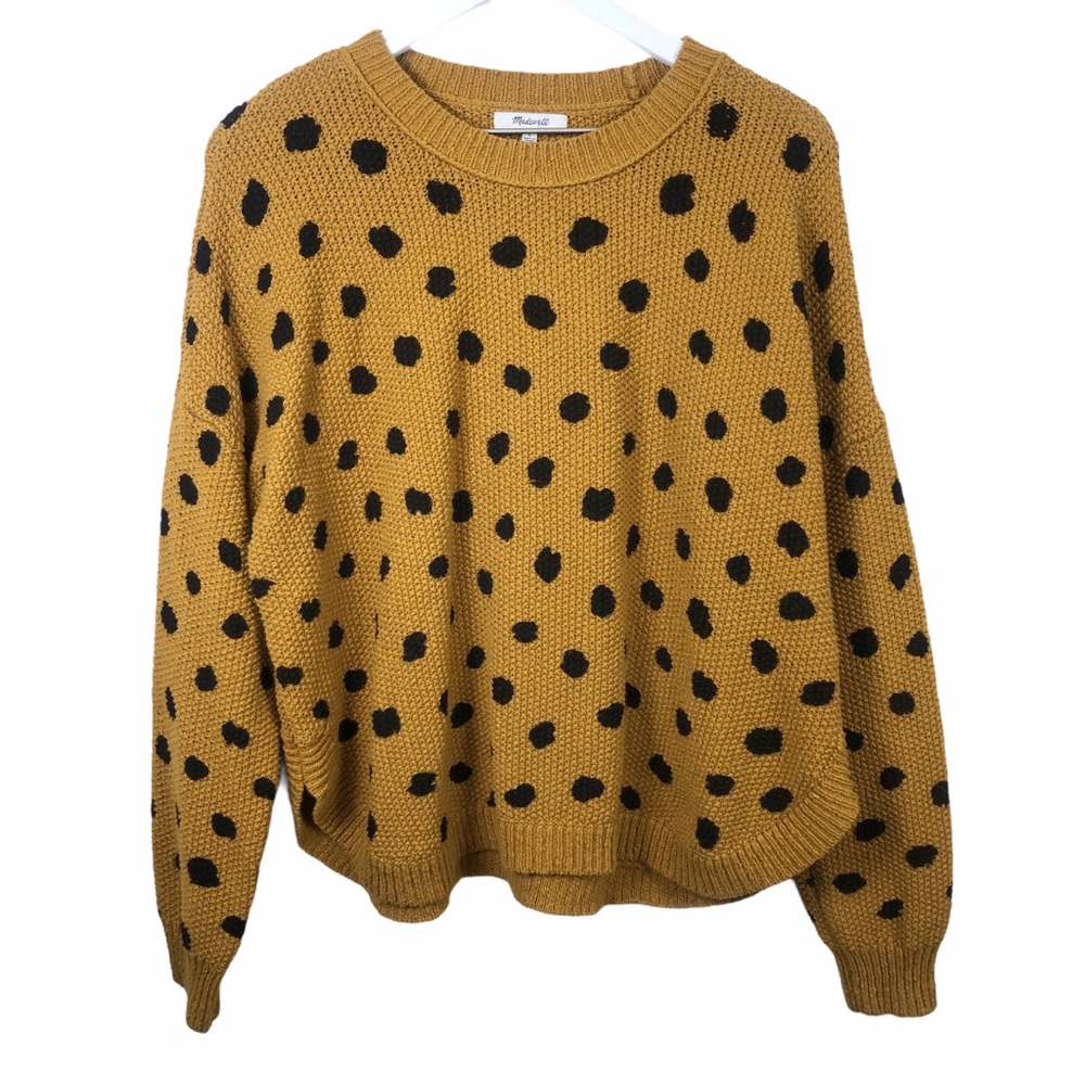 Madewell Painted Spots Pullover Cotton Sweater
